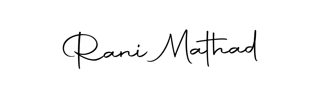 Make a beautiful signature design for name Rani Mathad. With this signature (Autography-DOLnW) style, you can create a handwritten signature for free. Rani Mathad signature style 10 images and pictures png