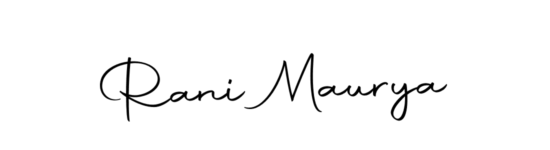 Design your own signature with our free online signature maker. With this signature software, you can create a handwritten (Autography-DOLnW) signature for name Rani Maurya. Rani Maurya signature style 10 images and pictures png