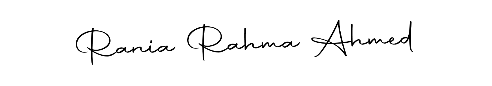 This is the best signature style for the Rania Rahma Ahmed name. Also you like these signature font (Autography-DOLnW). Mix name signature. Rania Rahma Ahmed signature style 10 images and pictures png