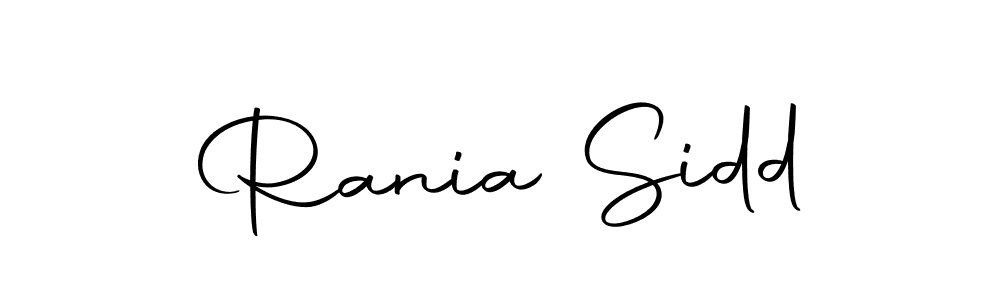 How to make Rania Sidd name signature. Use Autography-DOLnW style for creating short signs online. This is the latest handwritten sign. Rania Sidd signature style 10 images and pictures png