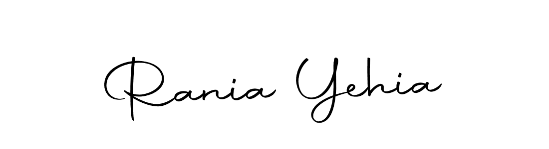 How to make Rania Yehia name signature. Use Autography-DOLnW style for creating short signs online. This is the latest handwritten sign. Rania Yehia signature style 10 images and pictures png