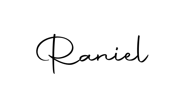 Create a beautiful signature design for name Raniel. With this signature (Autography-DOLnW) fonts, you can make a handwritten signature for free. Raniel signature style 10 images and pictures png