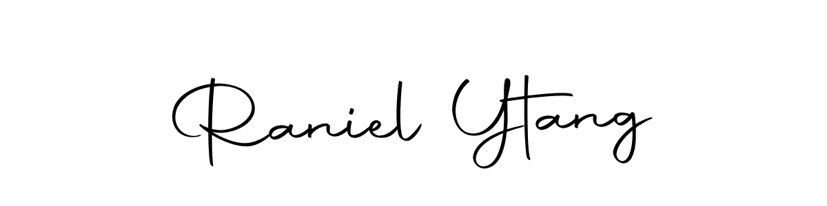 You should practise on your own different ways (Autography-DOLnW) to write your name (Raniel Ytang) in signature. don't let someone else do it for you. Raniel Ytang signature style 10 images and pictures png