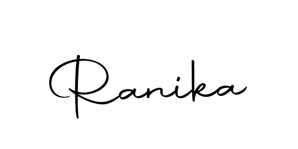 Create a beautiful signature design for name Ranika. With this signature (Autography-DOLnW) fonts, you can make a handwritten signature for free. Ranika signature style 10 images and pictures png