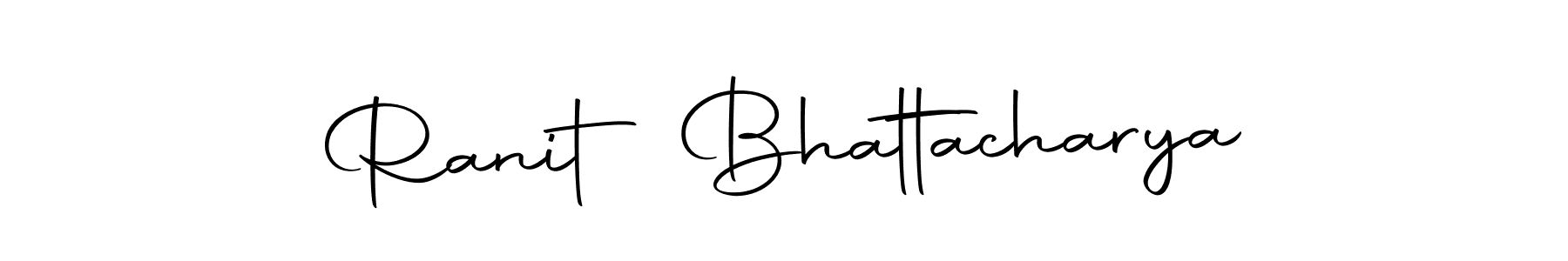 How to make Ranit Bhattacharya name signature. Use Autography-DOLnW style for creating short signs online. This is the latest handwritten sign. Ranit Bhattacharya signature style 10 images and pictures png