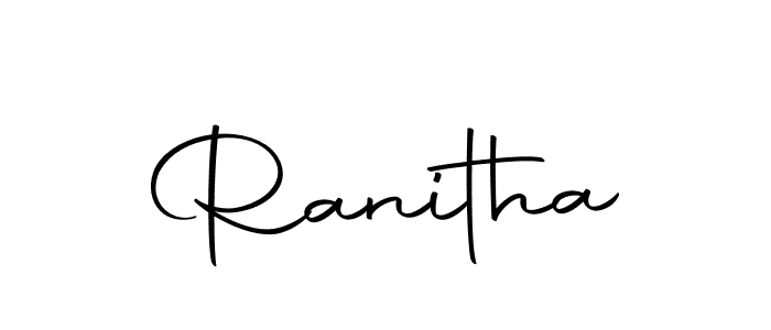 Use a signature maker to create a handwritten signature online. With this signature software, you can design (Autography-DOLnW) your own signature for name Ranitha. Ranitha signature style 10 images and pictures png
