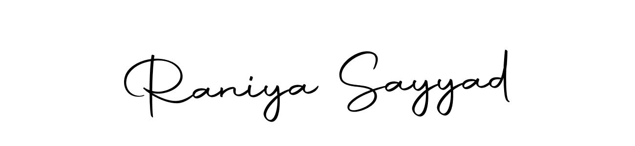 You should practise on your own different ways (Autography-DOLnW) to write your name (Raniya Sayyad) in signature. don't let someone else do it for you. Raniya Sayyad signature style 10 images and pictures png