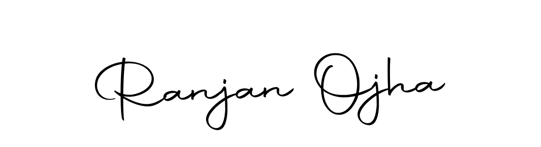 How to make Ranjan Ojha name signature. Use Autography-DOLnW style for creating short signs online. This is the latest handwritten sign. Ranjan Ojha signature style 10 images and pictures png