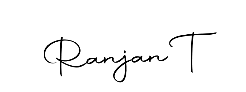 Use a signature maker to create a handwritten signature online. With this signature software, you can design (Autography-DOLnW) your own signature for name Ranjan T. Ranjan T signature style 10 images and pictures png