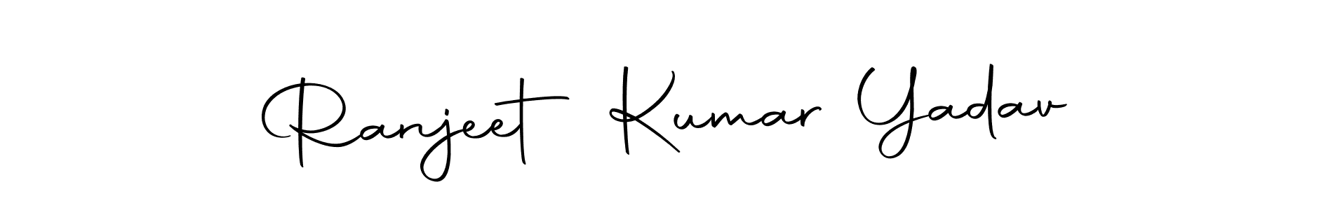 How to make Ranjeet Kumar Yadav name signature. Use Autography-DOLnW style for creating short signs online. This is the latest handwritten sign. Ranjeet Kumar Yadav signature style 10 images and pictures png