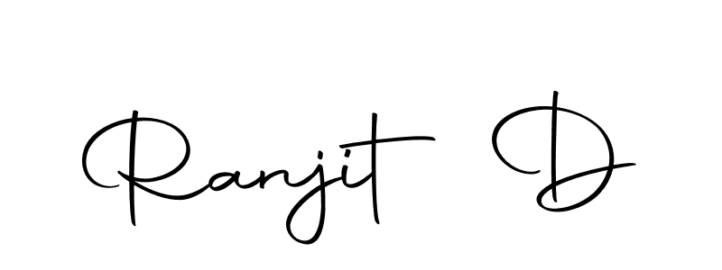 The best way (Autography-DOLnW) to make a short signature is to pick only two or three words in your name. The name Ranjit D include a total of six letters. For converting this name. Ranjit D signature style 10 images and pictures png