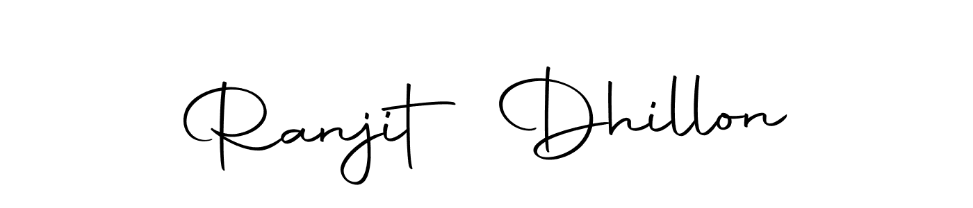 How to make Ranjit Dhillon name signature. Use Autography-DOLnW style for creating short signs online. This is the latest handwritten sign. Ranjit Dhillon signature style 10 images and pictures png