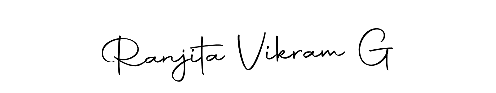 Make a short Ranjita Vikram G signature style. Manage your documents anywhere anytime using Autography-DOLnW. Create and add eSignatures, submit forms, share and send files easily. Ranjita Vikram G signature style 10 images and pictures png