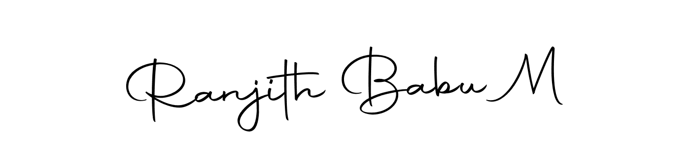 Make a beautiful signature design for name Ranjith Babu M. Use this online signature maker to create a handwritten signature for free. Ranjith Babu M signature style 10 images and pictures png