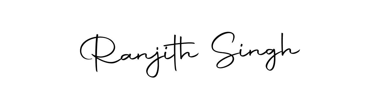 Create a beautiful signature design for name Ranjith Singh. With this signature (Autography-DOLnW) fonts, you can make a handwritten signature for free. Ranjith Singh signature style 10 images and pictures png