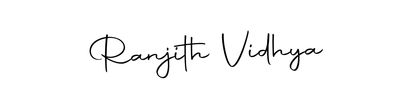 Autography-DOLnW is a professional signature style that is perfect for those who want to add a touch of class to their signature. It is also a great choice for those who want to make their signature more unique. Get Ranjith Vidhya name to fancy signature for free. Ranjith Vidhya signature style 10 images and pictures png