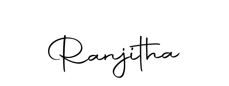 How to make Ranjitha name signature. Use Autography-DOLnW style for creating short signs online. This is the latest handwritten sign. Ranjitha signature style 10 images and pictures png