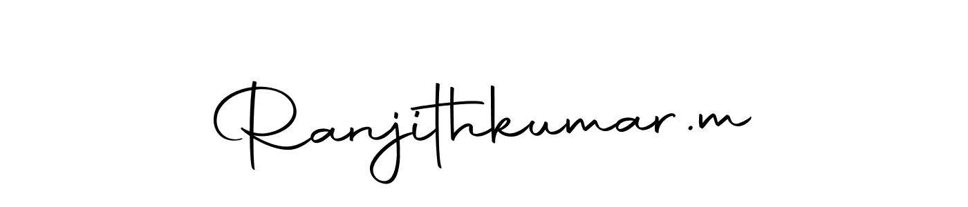 It looks lik you need a new signature style for name Ranjithkumar.m. Design unique handwritten (Autography-DOLnW) signature with our free signature maker in just a few clicks. Ranjithkumar.m signature style 10 images and pictures png
