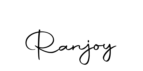 You should practise on your own different ways (Autography-DOLnW) to write your name (Ranjoy) in signature. don't let someone else do it for you. Ranjoy signature style 10 images and pictures png