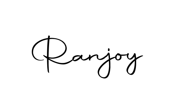 You should practise on your own different ways (Autography-DOLnW) to write your name (Ranjoy) in signature. don't let someone else do it for you. Ranjoy signature style 10 images and pictures png