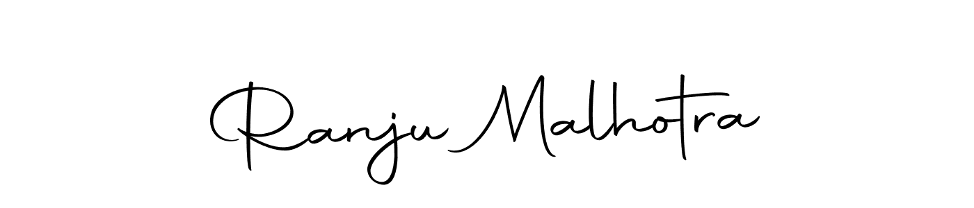 Create a beautiful signature design for name Ranju Malhotra. With this signature (Autography-DOLnW) fonts, you can make a handwritten signature for free. Ranju Malhotra signature style 10 images and pictures png