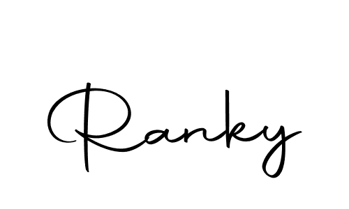 You should practise on your own different ways (Autography-DOLnW) to write your name (Ranky) in signature. don't let someone else do it for you. Ranky signature style 10 images and pictures png