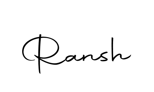 The best way (Autography-DOLnW) to make a short signature is to pick only two or three words in your name. The name Ransh include a total of six letters. For converting this name. Ransh signature style 10 images and pictures png