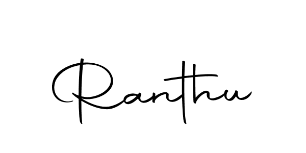 You should practise on your own different ways (Autography-DOLnW) to write your name (Ranthu) in signature. don't let someone else do it for you. Ranthu signature style 10 images and pictures png