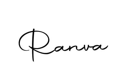 Create a beautiful signature design for name Ranva. With this signature (Autography-DOLnW) fonts, you can make a handwritten signature for free. Ranva signature style 10 images and pictures png