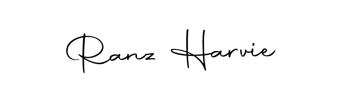 You should practise on your own different ways (Autography-DOLnW) to write your name (Ranz Harvie) in signature. don't let someone else do it for you. Ranz Harvie signature style 10 images and pictures png