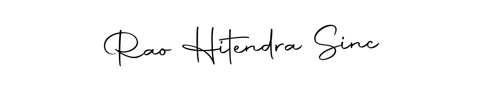 How to make Rao Hitendra Sinc name signature. Use Autography-DOLnW style for creating short signs online. This is the latest handwritten sign. Rao Hitendra Sinc signature style 10 images and pictures png