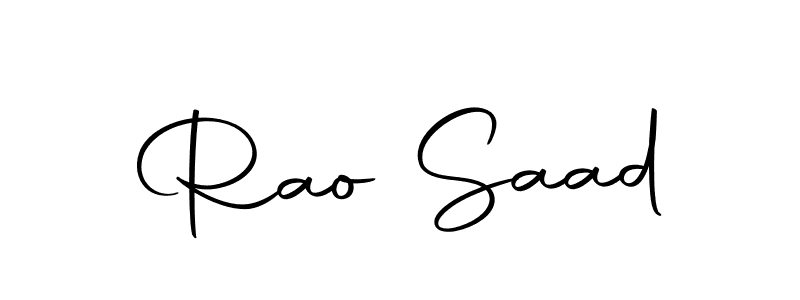 You should practise on your own different ways (Autography-DOLnW) to write your name (Rao Saad) in signature. don't let someone else do it for you. Rao Saad signature style 10 images and pictures png