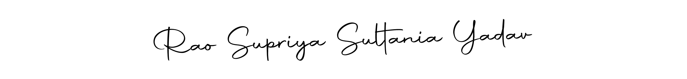 How to make Rao Supriya Sultania Yadav name signature. Use Autography-DOLnW style for creating short signs online. This is the latest handwritten sign. Rao Supriya Sultania Yadav signature style 10 images and pictures png