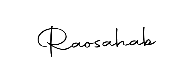 Use a signature maker to create a handwritten signature online. With this signature software, you can design (Autography-DOLnW) your own signature for name Raosahab. Raosahab signature style 10 images and pictures png