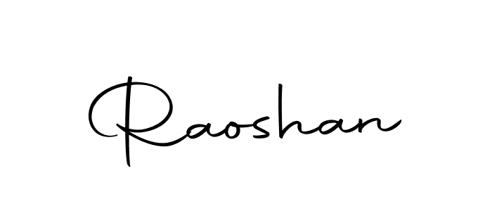 Design your own signature with our free online signature maker. With this signature software, you can create a handwritten (Autography-DOLnW) signature for name Raoshan. Raoshan signature style 10 images and pictures png