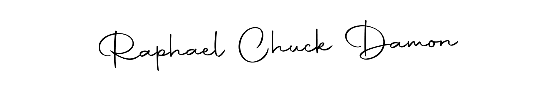 Create a beautiful signature design for name Raphael Chuck Damon. With this signature (Autography-DOLnW) fonts, you can make a handwritten signature for free. Raphael Chuck Damon signature style 10 images and pictures png