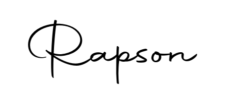 You should practise on your own different ways (Autography-DOLnW) to write your name (Rapson) in signature. Don't let someone else do it for you. Rapson signature style 10 images and pictures png