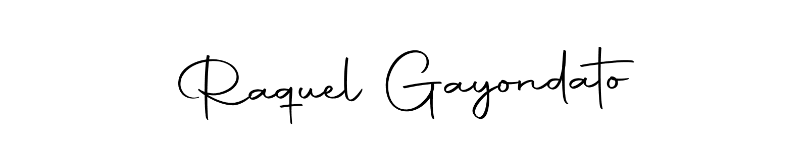 Make a beautiful signature design for name Raquel Gayondato. With this signature (Autography-DOLnW) style, you can create a handwritten signature for free. Raquel Gayondato signature style 10 images and pictures png