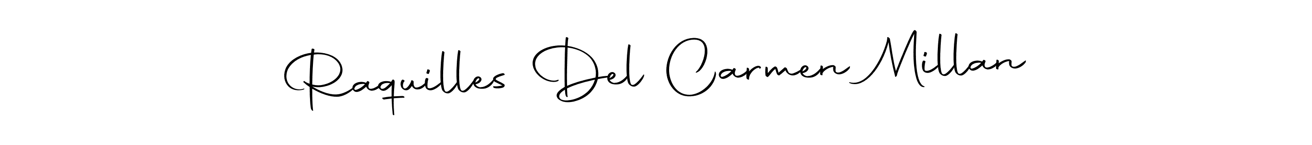 Also You can easily find your signature by using the search form. We will create Raquilles Del Carmen Millan name handwritten signature images for you free of cost using Autography-DOLnW sign style. Raquilles Del Carmen Millan signature style 10 images and pictures png