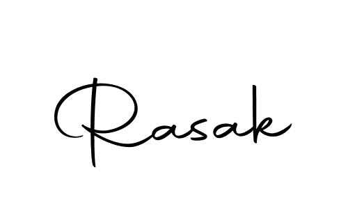 Make a beautiful signature design for name Rasak. With this signature (Autography-DOLnW) style, you can create a handwritten signature for free. Rasak signature style 10 images and pictures png