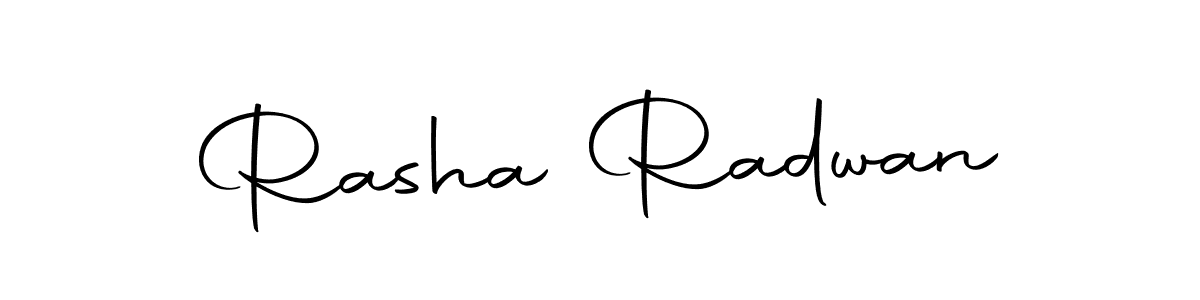 Make a beautiful signature design for name Rasha Radwan. With this signature (Autography-DOLnW) style, you can create a handwritten signature for free. Rasha Radwan signature style 10 images and pictures png