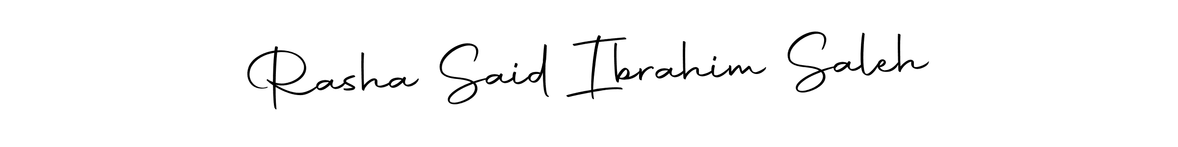 How to make Rasha Said Ibrahim Saleh name signature. Use Autography-DOLnW style for creating short signs online. This is the latest handwritten sign. Rasha Said Ibrahim Saleh signature style 10 images and pictures png