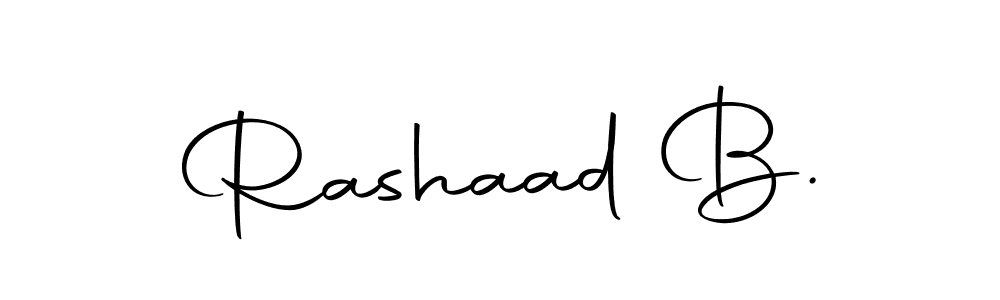 Design your own signature with our free online signature maker. With this signature software, you can create a handwritten (Autography-DOLnW) signature for name Rashaad B.. Rashaad B. signature style 10 images and pictures png