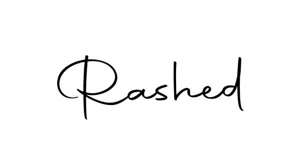 Design your own signature with our free online signature maker. With this signature software, you can create a handwritten (Autography-DOLnW) signature for name Rashed. Rashed signature style 10 images and pictures png