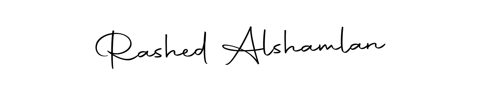 How to make Rashed Alshamlan name signature. Use Autography-DOLnW style for creating short signs online. This is the latest handwritten sign. Rashed Alshamlan signature style 10 images and pictures png