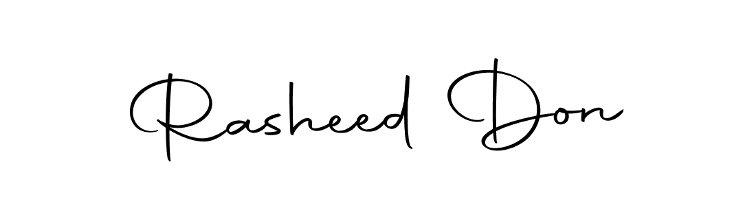 The best way (Autography-DOLnW) to make a short signature is to pick only two or three words in your name. The name Rasheed Don include a total of six letters. For converting this name. Rasheed Don signature style 10 images and pictures png