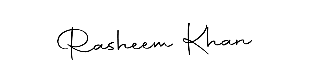 How to make Rasheem Khan name signature. Use Autography-DOLnW style for creating short signs online. This is the latest handwritten sign. Rasheem Khan signature style 10 images and pictures png