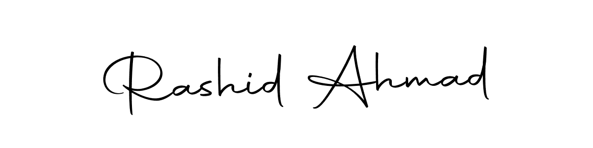 How to make Rashid Ahmad name signature. Use Autography-DOLnW style for creating short signs online. This is the latest handwritten sign. Rashid Ahmad signature style 10 images and pictures png