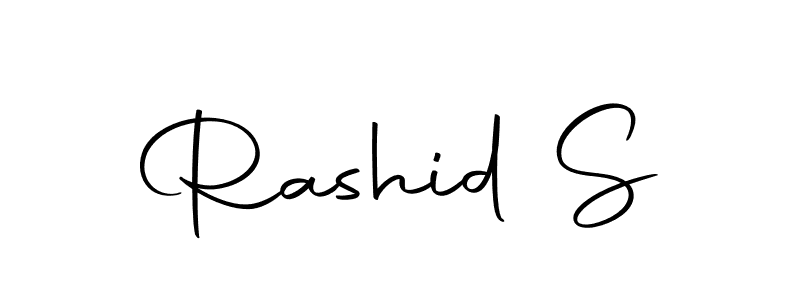 How to make Rashid S name signature. Use Autography-DOLnW style for creating short signs online. This is the latest handwritten sign. Rashid S signature style 10 images and pictures png