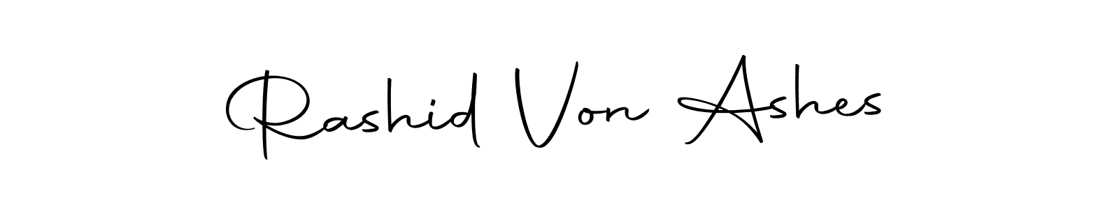 This is the best signature style for the Rashid Von Ashes name. Also you like these signature font (Autography-DOLnW). Mix name signature. Rashid Von Ashes signature style 10 images and pictures png